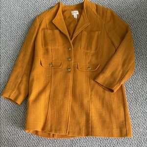 Chico's mustard long Blazer